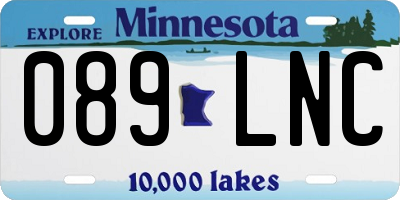 MN license plate 089LNC