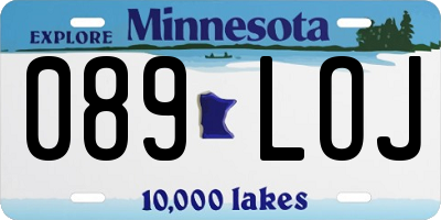 MN license plate 089LOJ