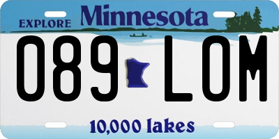 MN license plate 089LOM