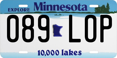 MN license plate 089LOP
