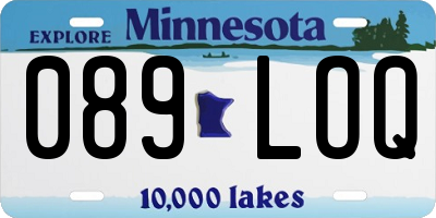 MN license plate 089LOQ