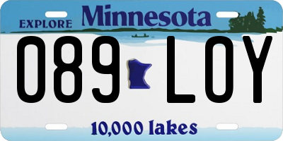 MN license plate 089LOY