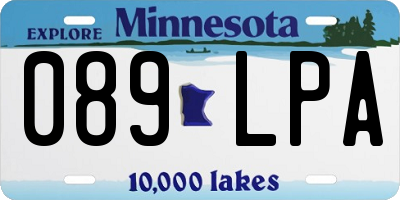 MN license plate 089LPA