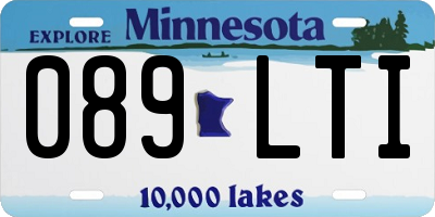 MN license plate 089LTI