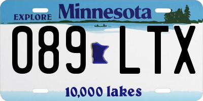 MN license plate 089LTX