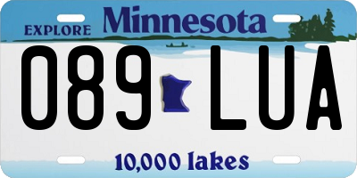 MN license plate 089LUA