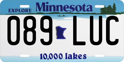 MN license plate 089LUC