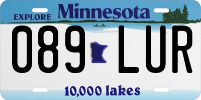 MN license plate 089LUR