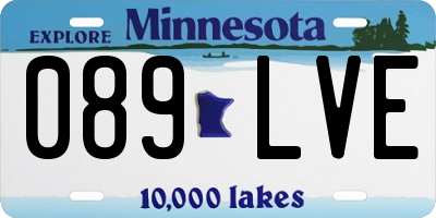 MN license plate 089LVE