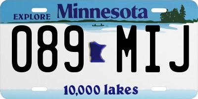 MN license plate 089MIJ
