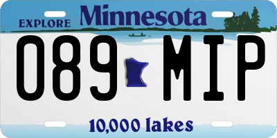 MN license plate 089MIP