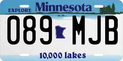 MN license plate 089MJB