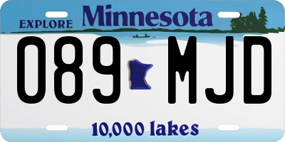 MN license plate 089MJD