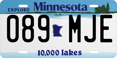 MN license plate 089MJE