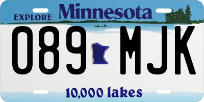 MN license plate 089MJK