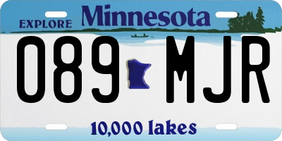 MN license plate 089MJR