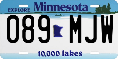 MN license plate 089MJW