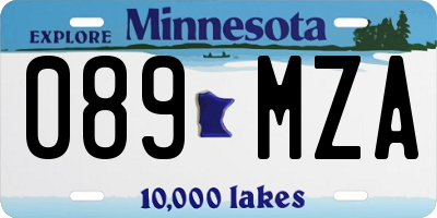 MN license plate 089MZA
