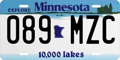 MN license plate 089MZC