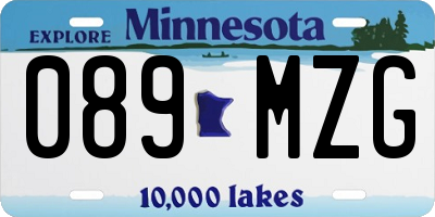 MN license plate 089MZG