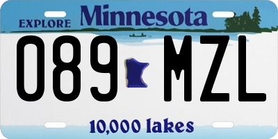 MN license plate 089MZL
