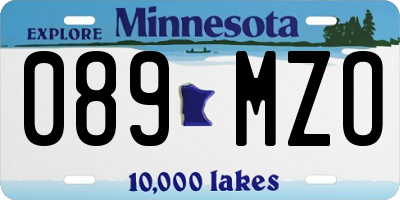 MN license plate 089MZO