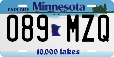 MN license plate 089MZQ