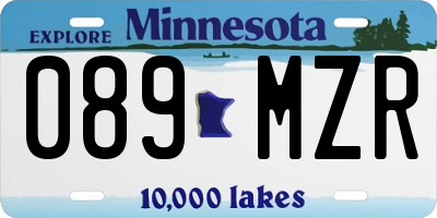 MN license plate 089MZR