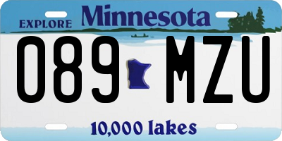 MN license plate 089MZU