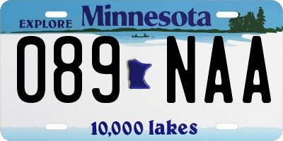 MN license plate 089NAA