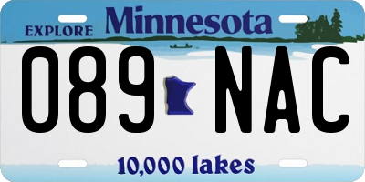 MN license plate 089NAC