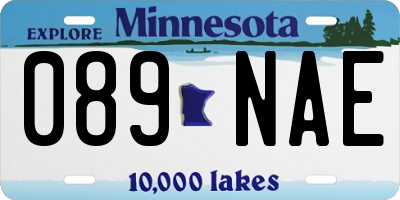 MN license plate 089NAE