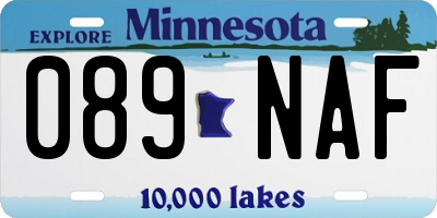 MN license plate 089NAF