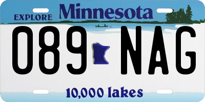 MN license plate 089NAG
