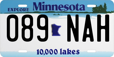 MN license plate 089NAH