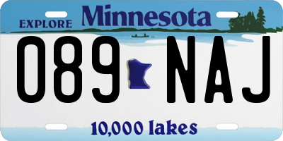 MN license plate 089NAJ