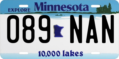 MN license plate 089NAN