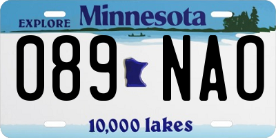 MN license plate 089NAO