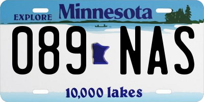MN license plate 089NAS