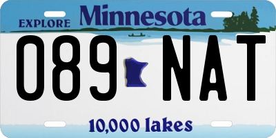 MN license plate 089NAT