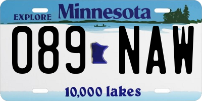 MN license plate 089NAW