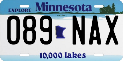 MN license plate 089NAX