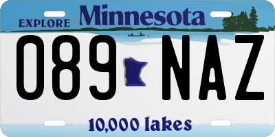MN license plate 089NAZ