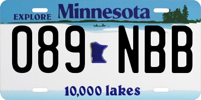 MN license plate 089NBB