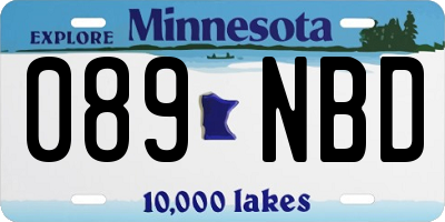 MN license plate 089NBD