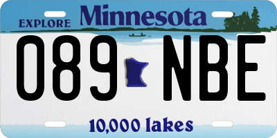 MN license plate 089NBE