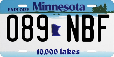 MN license plate 089NBF
