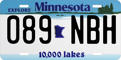 MN license plate 089NBH