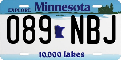 MN license plate 089NBJ