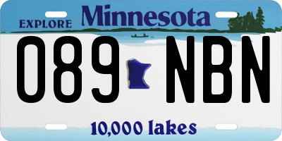 MN license plate 089NBN
